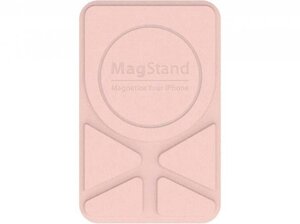 Магнитное крепление-подставка SwitchEasy MagStand Leather Stand для APPLE MagSafe Совместимо с APPLE iPhone 12/11 Pink