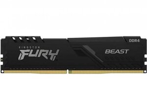 Модуль памяти kingston fury beast black DDR4 DIMM 2666mhz PC21300 CL16 - 8gb KF426C16BB/8