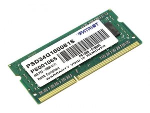 Модуль памяти patriot memory DDR3 SO-DIMM 1600mhz PC3-12800 CL11 - 4gb PSD34G160081S