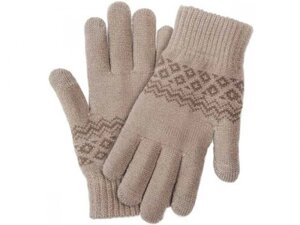 Теплые перчатки для сенсорных дисплеев Xiaomi Mi Wool Screen Touch Gloves Woman р. UNI Beige