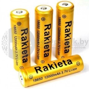 Аккумулятор Rakieta 18650 3.7 V 12000 mAh Li-ion  Old black 1шт от компании bel-ok - магазин товаров для дома - фото 1