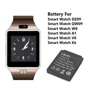 Аккумуляторная батарея LQ-S1 для умных часов Smart Watch, 380 mAh от компании ART-DECO МАРКЕТ - магазин товаров для дома - фото 1