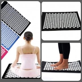 Акупунктурный коврик (коврик для акупунктурного массажа) Acupressure Mat, в коробке Черный от компании bel-ok - магазин товаров для дома - фото 1