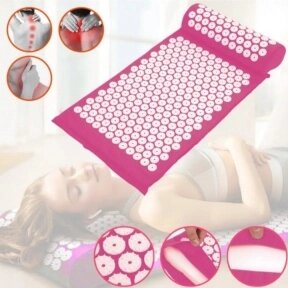 Акупунктурный коврик (коврик для акупунктурного массажа) Acupressure Mat, в коробке Розовый от компании bel-ok - магазин товаров для дома - фото 1