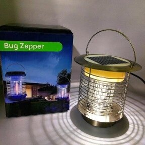 Антимоскитный уличный светильник-ловушка для комаров Bug Zapper JSD-003 на солнечных батареях или USB (режим от компании ART-DECO МАРКЕТ - магазин товаров для дома - фото 1