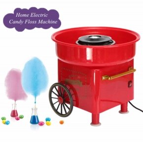 Аппарат для приготовления сладкой сахарной ваты RETRO Cotton Candy CARNIVAL, 500 W Красная от компании bel-ok - магазин товаров для дома - фото 1