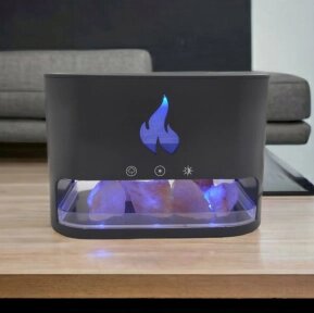 Аромадиффузор - ночник с эффектом камина Aroma Diffuser Touch Panel Version (4 вида подсветки, камни из гималайской от компании bel-ok - магазин товаров для дома - фото 1