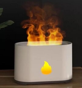 Аромадиффузор - ночник с эффектом пламени Flame Humidifier SL-168  Белый от компании bel-ok - магазин товаров для дома - фото 1