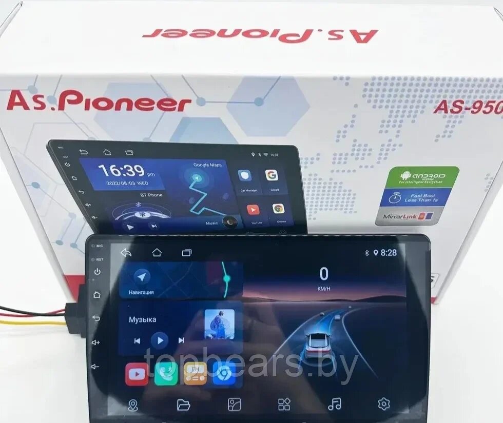 Автомагнитола 2 din Android сенсорный экран 9" Pioneer AS-9501 от компании Art-deco магазин товаров для дома - фото 1