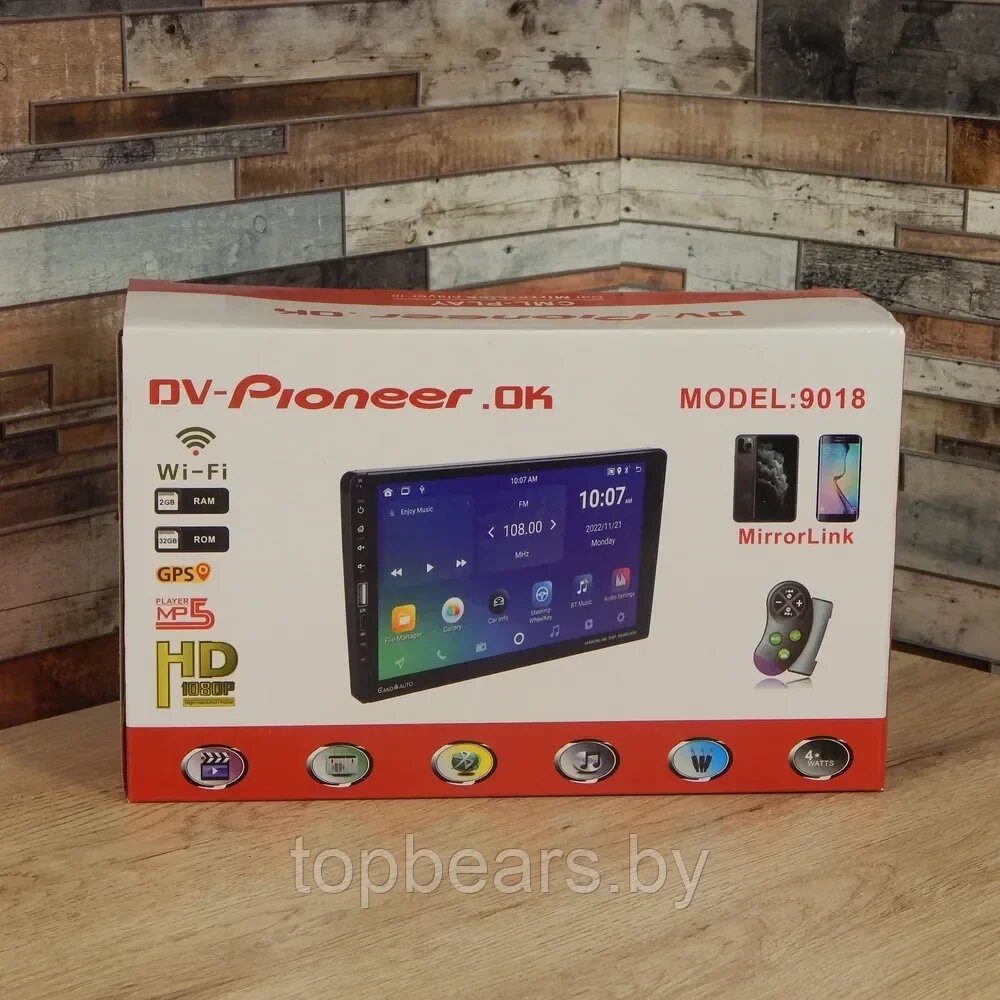 Автомагнитола 2DIN DV-Pioneer. ok 9018 9 дюймов Андроид 2+32Gb от компании bel-ok - магазин товаров для дома - фото 1