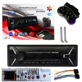 Автомагнитола MRM POWER MR4060 BT  1 din USB/TF/ AUX/ Bluetooth, мультипульт, с охлаждением 7 цветная подсветка от компании bel-ok - магазин товаров для дома - фото 1