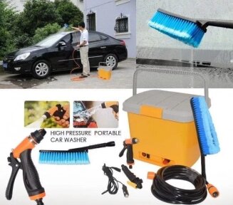 Автомобильная мойка с контейнером от прикуривателя, High Pressure Portable Car Washer, портативная от компании bel-ok - магазин товаров для дома - фото 1