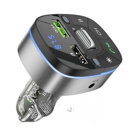 Автомобильный FM трансмиттер bluetooth модулятор HOCO E71 USB QC3.0 18W от компании ART-DECO МАРКЕТ - магазин товаров для дома - фото 1