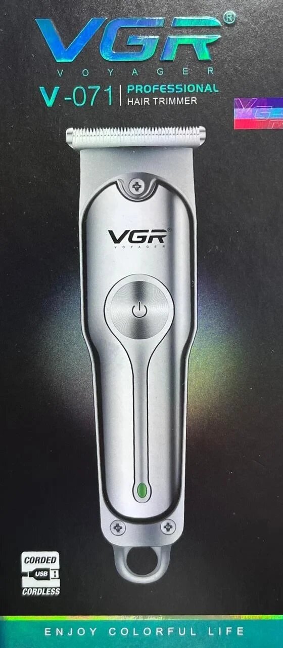 Беспроводная электрическая машинка триммер для стрижки волос, бороды, бритья VGR V-071, мужская электро бритва от компании ART-DECO МАРКЕТ - магазин товаров для дома - фото 1
