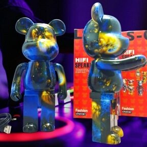 Беспроводная креативная Bluetooth колонка Мишка BEARBRICK LS-02 (Bluetooth колонка, FM-радио, USB, микрофон) Модель 2 от компании bel-ok - магазин товаров для дома - фото 1