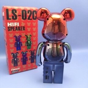 Беспроводная креативная Bluetooth колонка Мишка BEARBRICK LS-02 (Bluetooth колонка, FM-радио, USB, микрофон) Модель 3 от компании bel-ok - магазин товаров для дома - фото 1