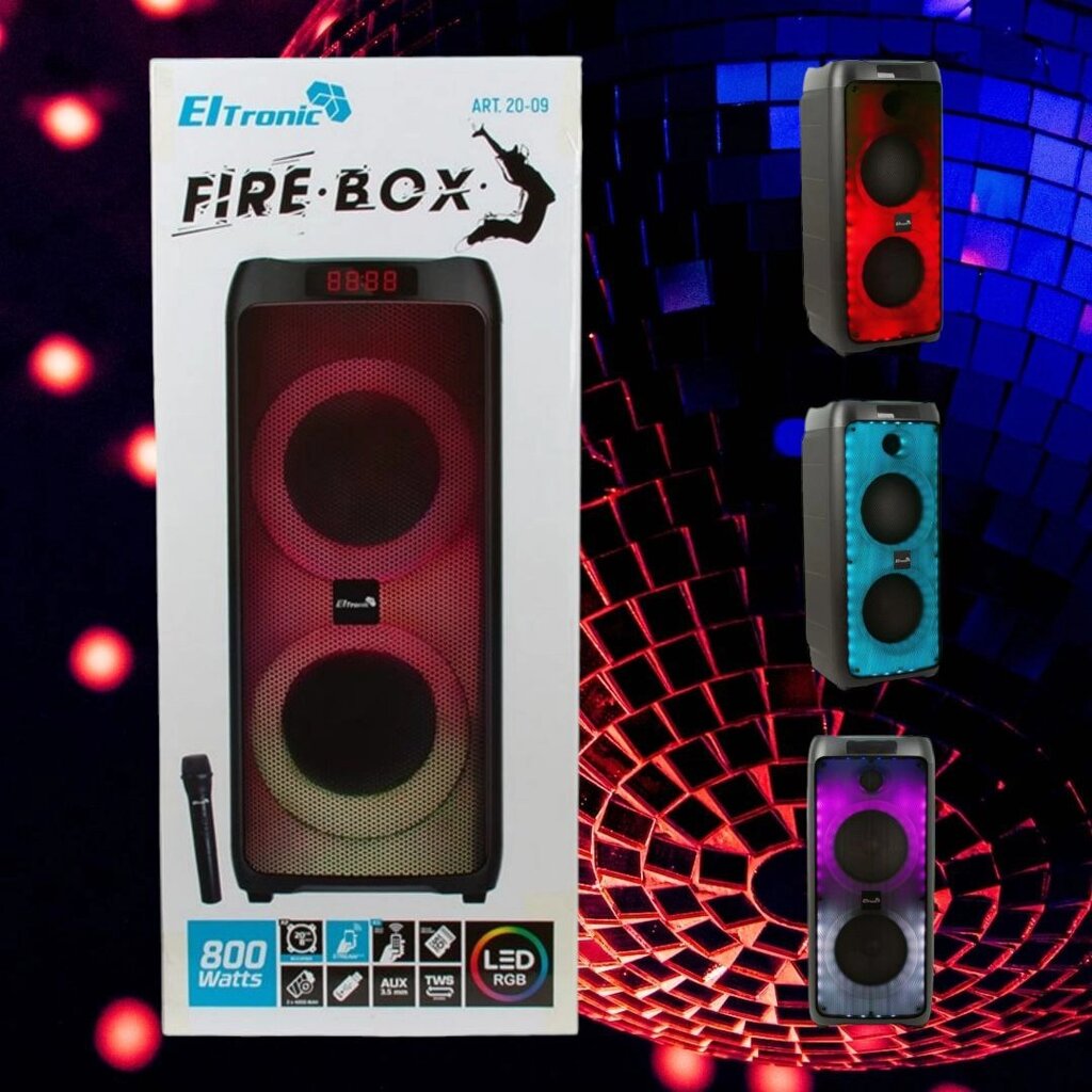 Беспроводная портативная bluetooth колонка Eltronic FIRE BOX 800 Watts арт. 20-09 с беспроводным от компании bel-ok - магазин товаров для дома - фото 1