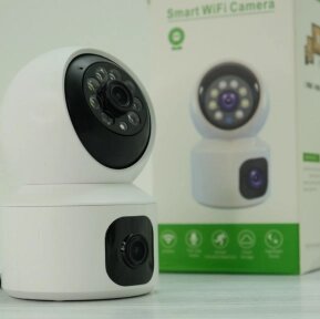 Беспроводная видеокамера Smart Wi Fi SQ001-W-L 2 в 1 (2 камеры, день/ночь, датчик движения, тревога, SD card) от компании ART-DECO МАРКЕТ - магазин товаров для дома - фото 1