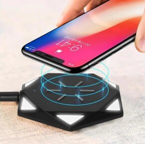 Беспроводная зарядка Star Drill Wireless Charging BC-18 Черный корпус от компании bel-ok - магазин товаров для дома - фото 1