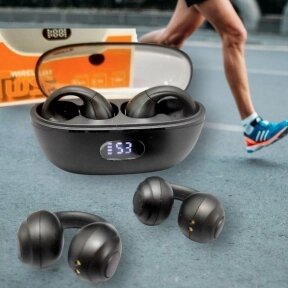 Беспроводные спортивные наушники с зажимом Hit Buds R17 с зарядным кейсом Bluetooth 5.3 от компании bel-ok - магазин товаров для дома - фото 1