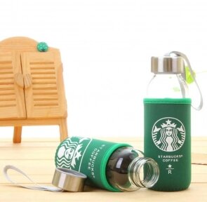 Бутылка для воды Starbucks coffee 300 мл в чехле от компании ART-DECO МАРКЕТ - магазин товаров для дома - фото 1