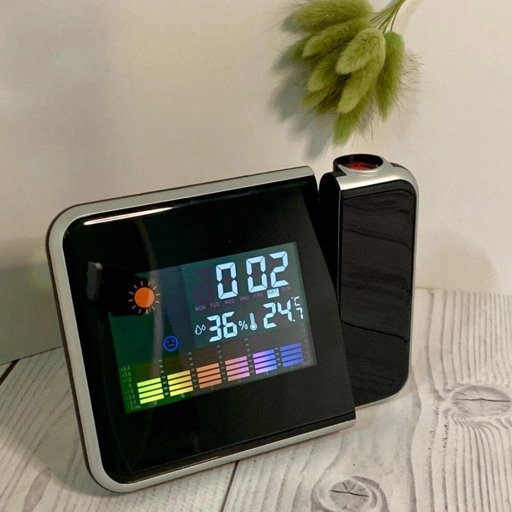Часы - метеостанция  с будильником и проектором времени Jetix от компании ART-DECO МАРКЕТ - магазин товаров для дома - фото 1