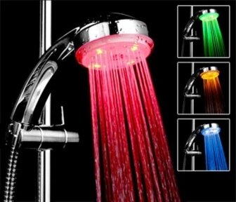 Цветная светодиодная насадка на душ Led Shower WOW (7 цветов) от компании bel-ok - магазин товаров для дома - фото 1