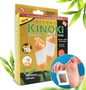 Детоксикационный пластырь Киноки Kinoki  CE Foot Patch (10 патчей) от компании bel-ok - магазин товаров для дома - фото 1