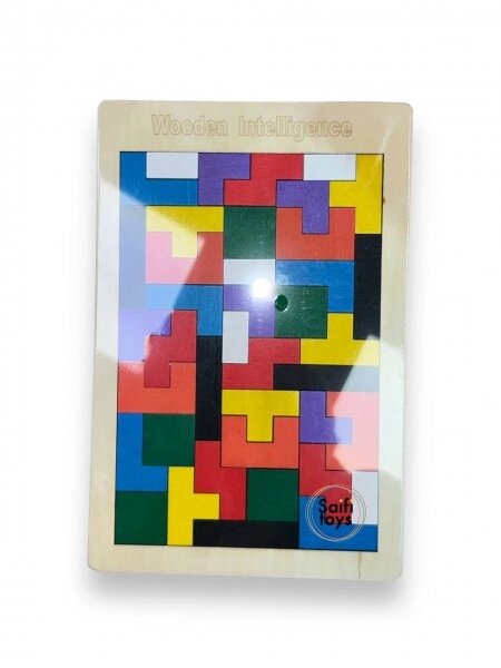 Детская деревянная головоломка Тетрис, игрушка для детей развивающая, логический пазл "Монтессори" для малышей от компании ART-DECO МАРКЕТ - магазин товаров для дома - фото 1