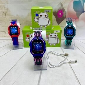 Детские умные часы Smart Baby Watch  Q19 Фиолетовые с черным ремешком от компании bel-ok - магазин товаров для дома - фото 1