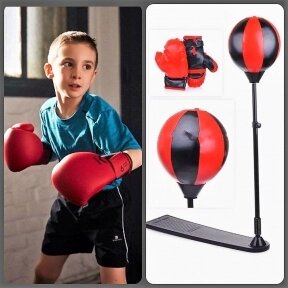 Детский боксерский набор Punching Ball Set / груша, боксерские перчатки и насос / боксерская груша от компании bel-ok - магазин товаров для дома - фото 1