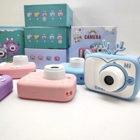 Детский цифровой мини фотоаппарат Childrens fun Camera (экран 2 дюйма, фото, видео, 5 встроенных игр) Голубой олененок от компании bel-ok - магазин товаров для дома - фото 1