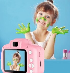 Детский цифровой мини фотоаппарат Summer Vacation (фото, видео, 5 встроенных игр). Дефект коробки Розовый от компании ART-DECO МАРКЕТ - магазин товаров для дома - фото 1