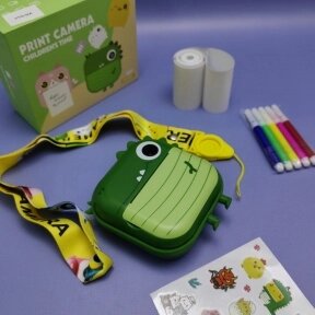 Детский фотоаппарат с мгновенной печатью Childrens Time Print Camera (фото, видео, поддержка SD-card до 32 Gb) Зеленый от компании bel-ok - магазин товаров для дома - фото 1