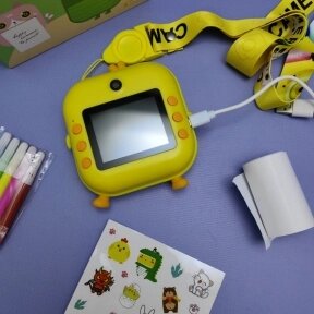 Детский фотоаппарат с мгновенной печатью Childrens Time Print Camera (фото, видео, поддержка SD-card до 32 Gb) Желтый от компании bel-ok - магазин товаров для дома - фото 1