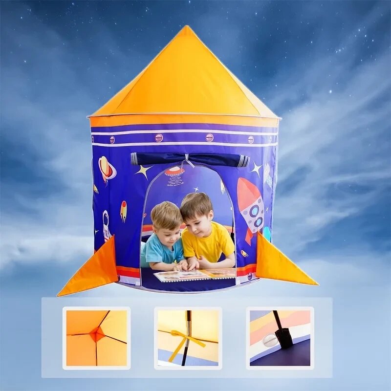 Детский игровой домик, детская игровая палатка, шатер Ракета, палатка 1620. от компании ART-DECO МАРКЕТ - магазин товаров для дома - фото 1