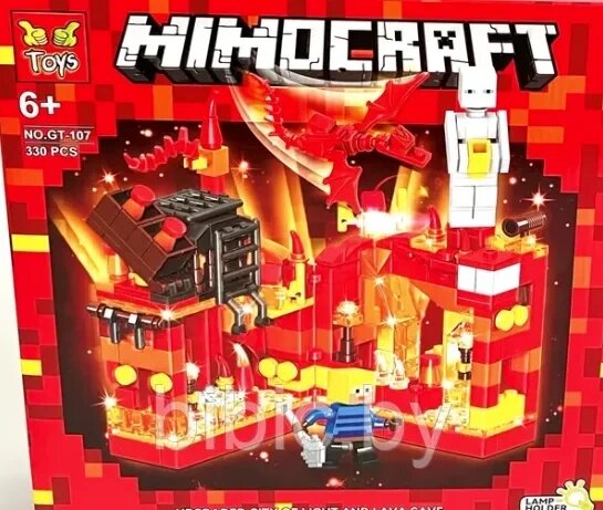 Детский конструктор Minecraft Серая крепость Майнкрафт GT-107 серия my world аналог лего lego 330 деталей от компании Art-deco магазин товаров для дома - фото 1