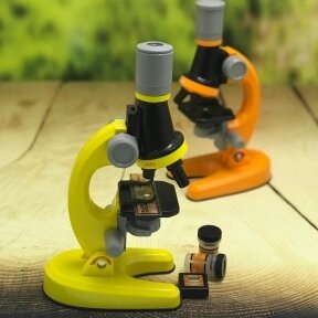 Детский набор Юный биолог Микроскоп Scientific Microscope с приборами для опыта Желтый от компании bel-ok - магазин товаров для дома - фото 1