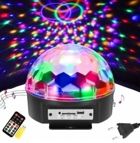 Диско-шар музыкальный LED Ktv Ball MP3 плеер с bluetooth с пультом управления музыкой от компании bel-ok - магазин товаров для дома - фото 1