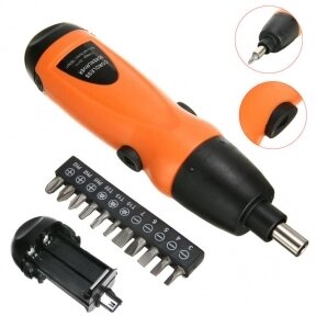 Электрическая отвертка на батарейках X-Power  Cordless Screwdriver с набором бит KCS12A от компании bel-ok - магазин товаров для дома - фото 1