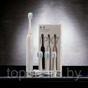 Электрическая зубная щётка Sonic toothbrush x-3  Белый корпус от компании ART-DECO МАРКЕТ - магазин товаров для дома - фото 1