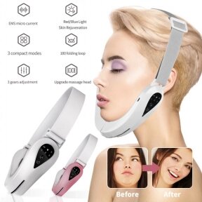 Электрический массажёр для овала лица V-Face Facial massage instrument V80 (12 режимов интенсивности). Лифтинг Белый от компании bel-ok - магазин товаров для дома - фото 1