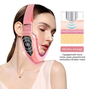 Электрический массажёр для овала лица V-Face Facial massage instrument V80 (12 режимов интенсивности). Лифтинг Розовый от компании bel-ok - магазин товаров для дома - фото 1