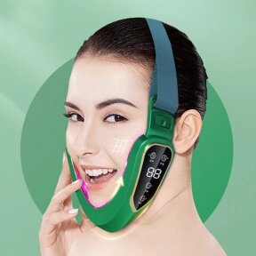 Электрический массажёр для овала лица V-Face Facial massage instrument V80 (12 режимов интенсивности). Лифтинг Зеленый от компании bel-ok - магазин товаров для дома - фото 1