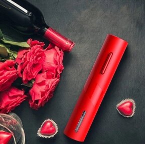 Электрический штопор для вина  Electric wine opener 23 см. Красный от компании bel-ok - магазин товаров для дома - фото 1