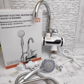 Электрический водяной душ с краном, Проточный водонагреватель-душ  Instant Electric Heating Water Faucet  Shower Нижнее от компании bel-ok - магазин товаров для дома - фото 1