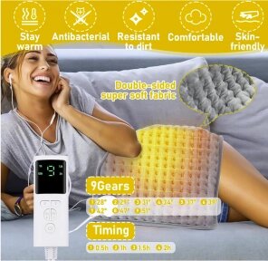 Электрогрелка плюшевая Heating Pad D3060, 75W, 60 х 30 см (220V, 9 режимов, 4 режима таймера) от компании bel-ok - магазин товаров для дома - фото 1