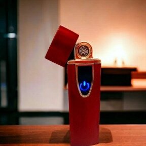 Электронная USB зажигалка LIGHTER Smoking Set Бордовый от компании ART-DECO МАРКЕТ - магазин товаров для дома - фото 1