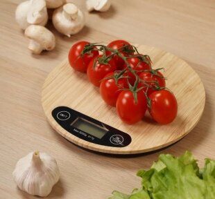 Электронные бамбуковые кухонные весы Electronic Kitchen Scale (до 5 кг) от компании bel-ok - магазин товаров для дома - фото 1