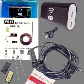 Эндоскоп Wi-Fi Endoscope YPC-HD720P / Бороскоп для Android и IOS, с фонариком, водонепроницаемый от компании ART-DECO МАРКЕТ - магазин товаров для дома - фото 1